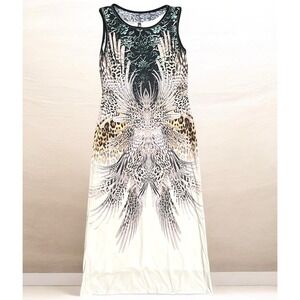 Atelier Kollontai Mystique Printed Midi Dress Size  S Slim Artsy Summer
